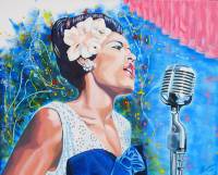 VERKAUFT/SOLD Billie Holiday 100x80 cm